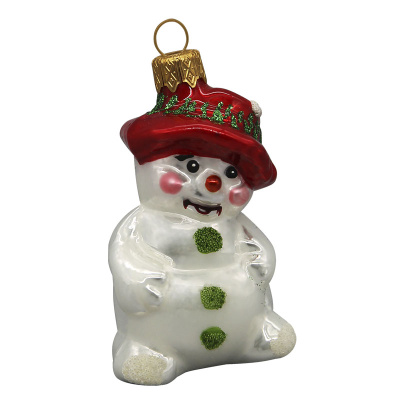 Ёлочное украшение "Снеговик в шляпе", в подарочной упаковке h-9 см